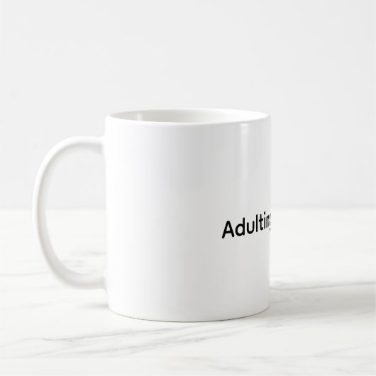 Erwachsenwerden ist ein Schwindel lustiger Kaffeeb Kaffeetasse (Links)