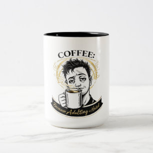 Erwachsenwerden ist schwer Kaffeetasse   Lustiger 