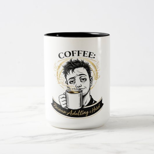 Erwachsenwerden ist schwer Kaffeetasse | Lustiger (Mittel)