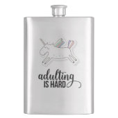 Erwachsenwerden ist schwer lustig flachmann (Vorderseite)