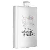 Erwachsenwerden ist schwer lustig flachmann (Rechts)