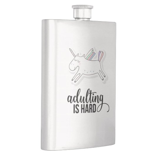 Erwachsenwerden ist schwer lustig flachmann (Rechts)