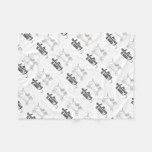 Erwachsenwerden ist schwer lustig fleecedecke (Vorderseite (Horizontal))