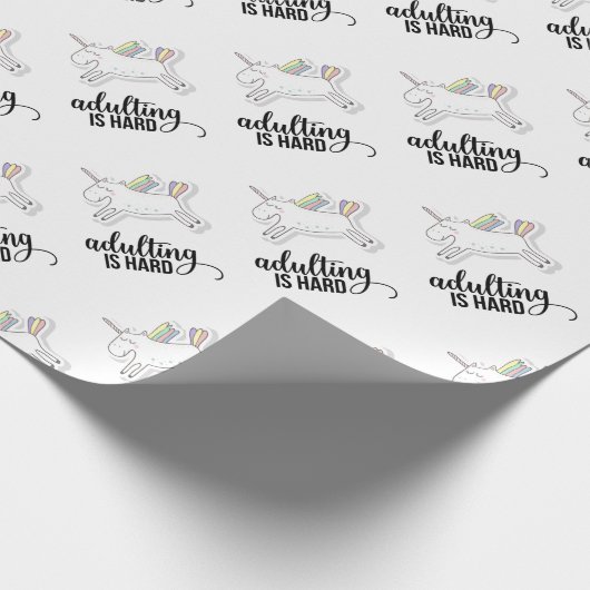 Erwachsenwerden ist schwer lustig geschenkpapier (Ecke)