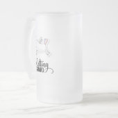 Erwachsenwerden ist schwer lustig mattglas bierglas (Vorderseite Links)