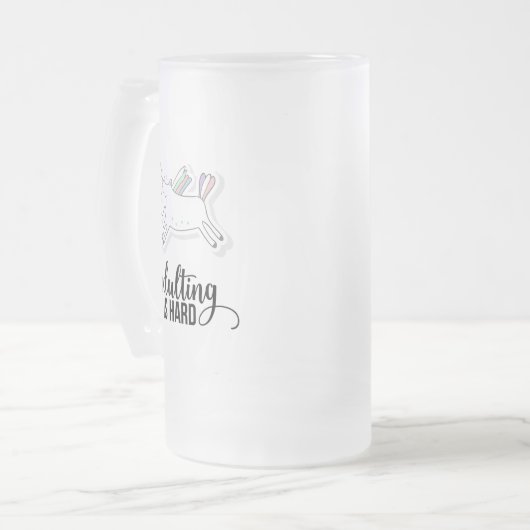 Erwachsenwerden ist schwer lustig mattglas bierglas (Vorderseite Links)