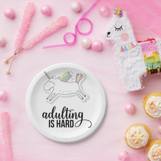 Erwachsenwerden ist schwer lustig pappteller (Party)