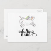 Erwachsenwerden ist schwer lustig postkarte (Vorne/Hinten)