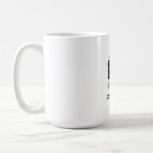 Erwachsenwerden-Motivation: Error 404 T-Shirt, Tas Kaffeetasse (Links)