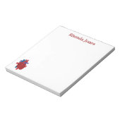 Erwachsenwerden von Rotem Schriftart Herzerkrankun Notizblock (Rotiert)