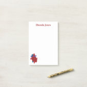 Erwachsenwerden von Rotem Schriftart Herzerkrankun Post-it Klebezettel (Auf Schreibtisch)