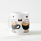 Erwachsenwerden Zweitrangig Kaffee Erstes Süße Kat Kaffeetasse (Vorderseite Links)