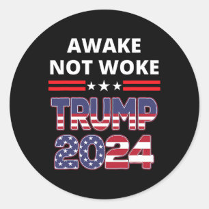 Erwacht Nicht Woke Trump Wahl Republikaner Rette A Runder Aufkleber