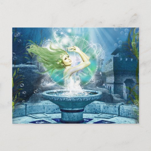 Erwachte Stadt Postkarte (Vorderseite)