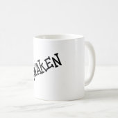Erwachte Typografie Kaffeetasse (VorderseiteRechts)