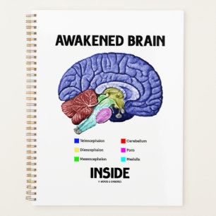 Erwachter Brain Inside Brain Anatomie Geek Spaß Planer
