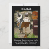 Erwägung Ankündigung, Pinguine, Strings, Piano Magneteinladung (Vorderseite)