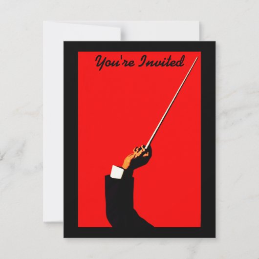 ERWÄGUNG DER BAND-LEADER-KONDUKTOR-ORCHESTERINVITA EINLADUNG (Vorderseite)