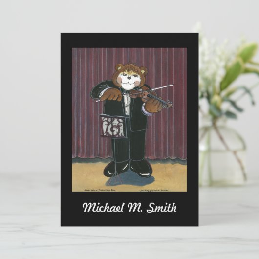 Erwägung - Geige Einladung (Stehend Vorderseite)