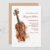 Erwägung Violine Einladung (Vorne/Hinten)