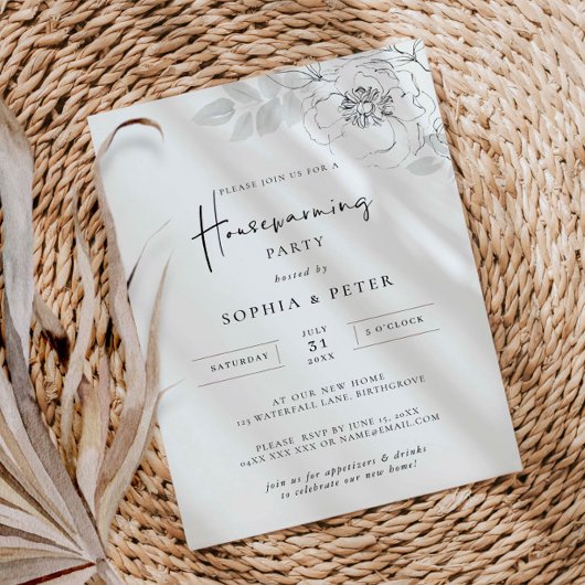 Erwärmung des botanischen Illustrationshauses Einladung