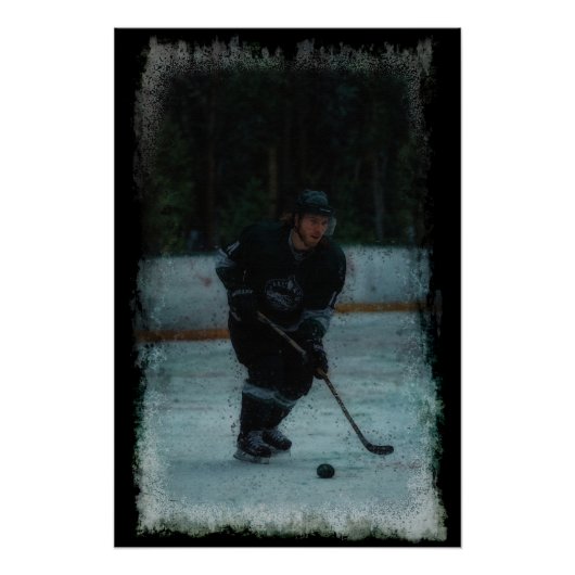 Erwärmung des Eishockey-Spielers Poster (Vorderseite)