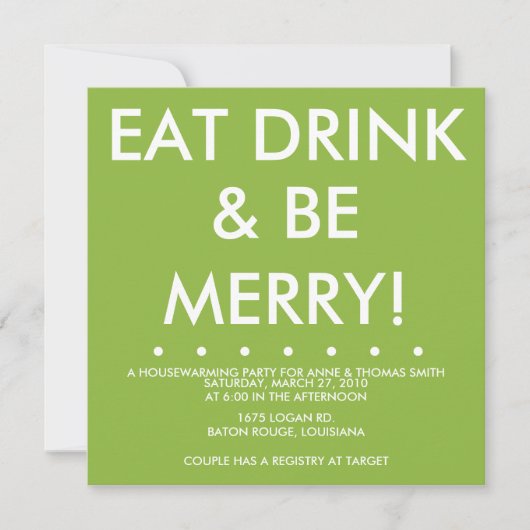 Erwärmung Einladung (Vorderseite)