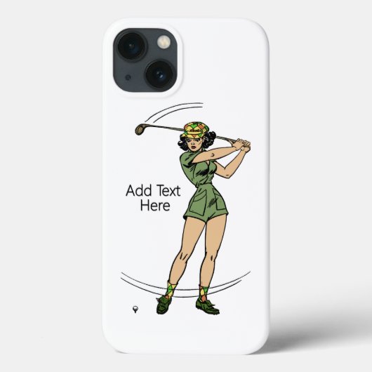 Erwärmung für Golf Lady Golfer Case-Mate iPhone Hülle (Rückseite)