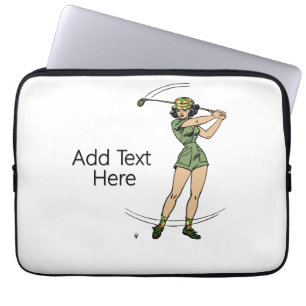 Erwärmung für Golf Lady Golfer Laptopschutzhülle
