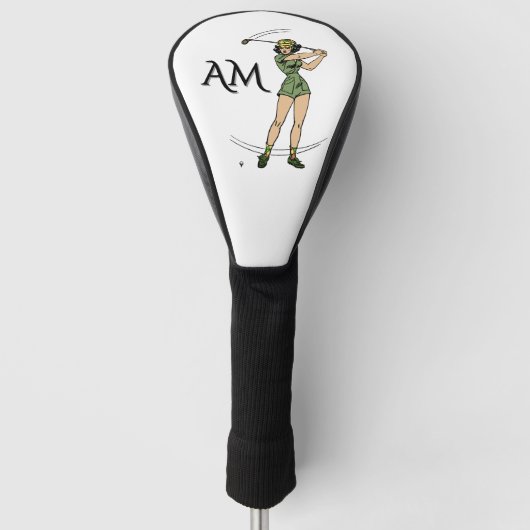 Erwärmung für Golf Lady Golfer Monogram Golf Headcover (Vorderseite)