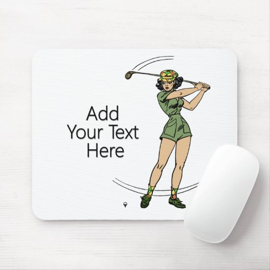 Erwärmung für Golf Lady Golfer Mousepad (Mit Mouse)
