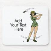 Erwärmung für Golf Lady Golfer Mousepad (Vorne)