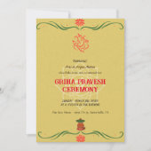 Erwärmung Griha Pravesh - Einladung (Vorderseite)