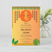 Erwärmung Griha Pravesh Einladung (Stehend Vorderseite)