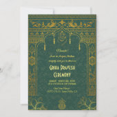 Erwärmung Griha Pravesh Golden Ganesha I Einladung (Vorderseite)