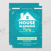 Erwärmung-Party Einladung (Vorne/Hinten)