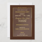 ERWÄRMUNG PARTY EINLADUNG - TÜR VOR DER TÜR (Rückseite)