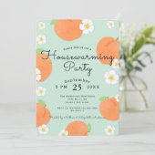 Erwärmung Peach House Party Einladung (Stehend Vorderseite)