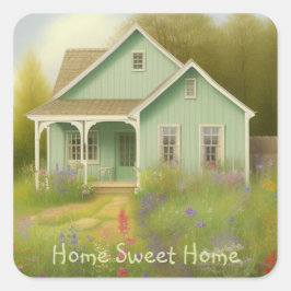 Erwärmung von Grünhäusern Quadratischer Aufkleber