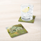 Erwärmung von Grünhäusern Rechteckiger Pappuntersetzer (Vor Ort)