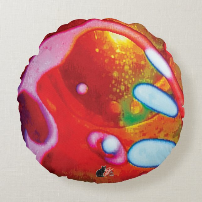 Erwärmung Wraith Rundes Kissen (Vorderseite)