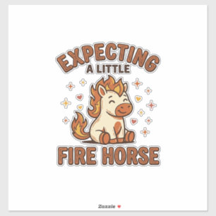Erwarte ein kleines Feuerpferd Vintage-Babyshirt_1 Aufkleber