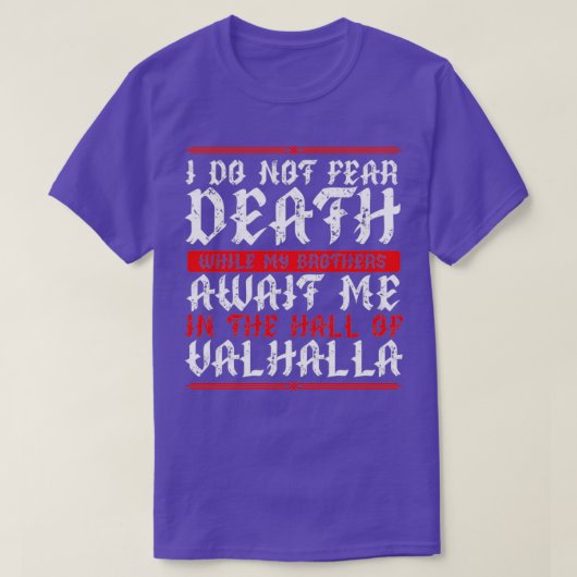 Erwarte mich in Valhalla T-Shirt (Design vorne)