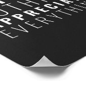 Erwarten nichts schätzen alles Inspirational Poster (Ecke)