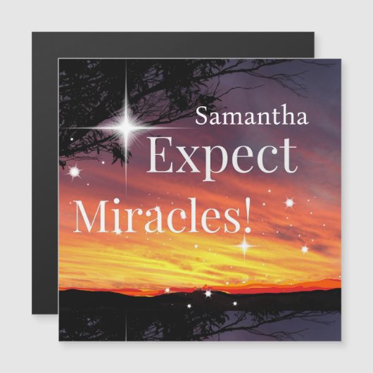 Erwarten Sie, dass Miracles Sparkle Sunset bald ei Magnetkarte (Vorne/Hinten)