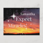 Erwarten Sie, dass Miracles Sparkle Sunset bald ei Postkarte (Vorderseite)