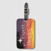 Erwarten Sie, dass Wunder das Sonnenuntergang spre Gepäckanhänger (Vorderseite Vertikal)