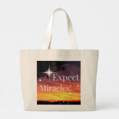 Erwarten Sie, dass Wunder das Sonnenuntergang spre Jumbo Stoffbeutel (Rückseite)