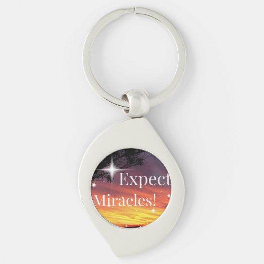 Erwarten Sie, dass Wunder das Sonnenuntergang spre Schlüsselanhänger (Vorderseite)