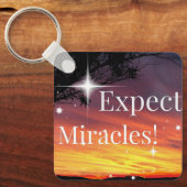 Erwarten Sie, dass Wunder das Sonnenuntergang spre Schlüsselanhänger (Vorderseite)
